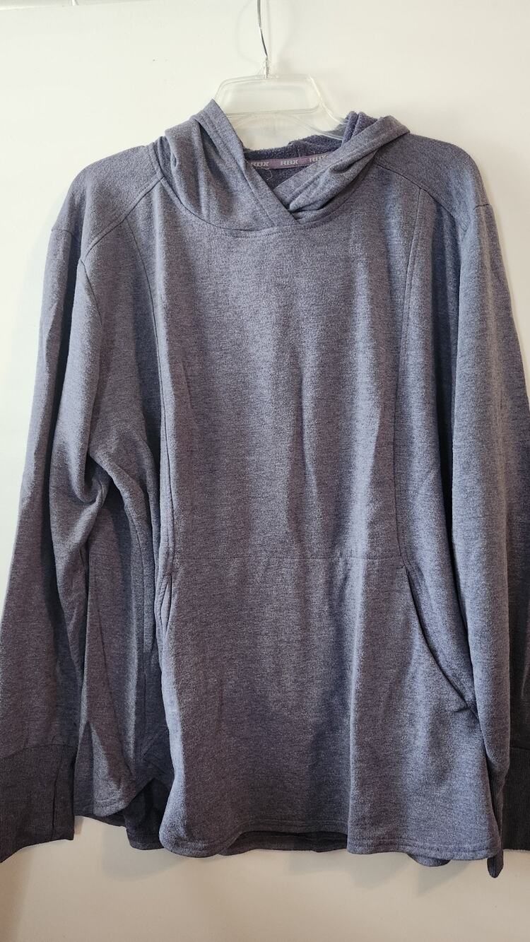 RBX Active Lightweight Pullover Hoodie Heathered Purple Soft Athletic Tunic#374